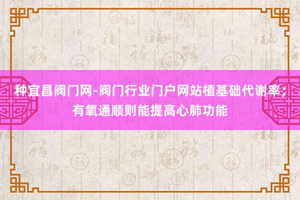 种宜昌阀门网-阀门行业门户网站植基础代谢率;有氧通顺则能提高心肺功能